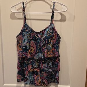 Women's Vibrant Paisley Tankini Top